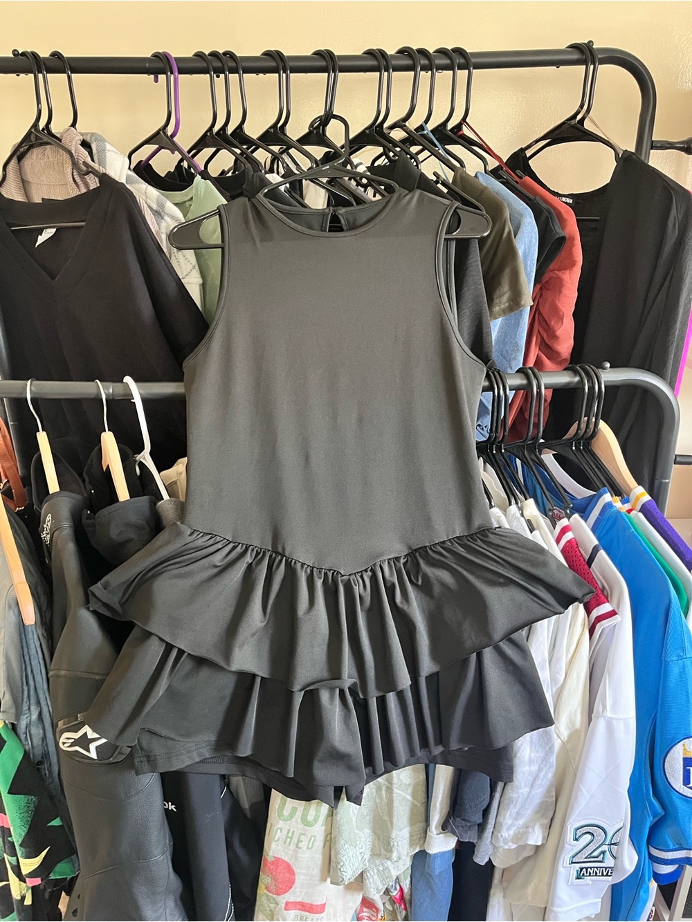 Festival Black Tiered Ruffle Romper